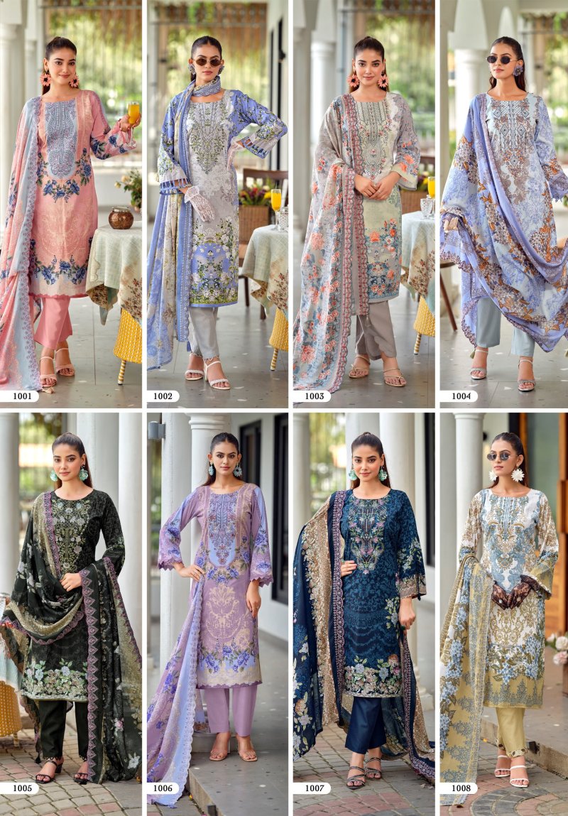Bin Saeed Premium By Riaz Arts Cotton Lawn Embroidery Dress Material